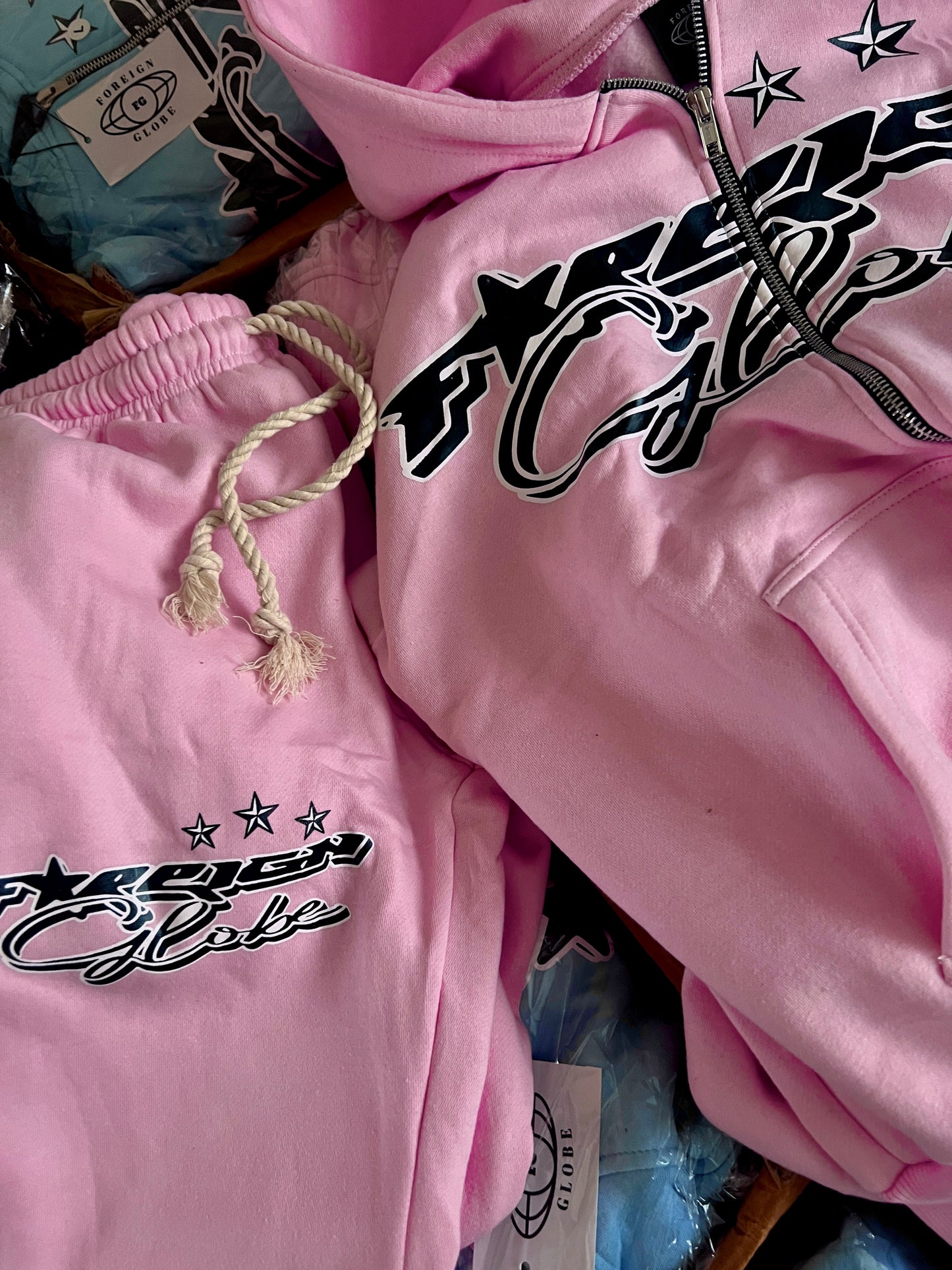 Candy Pink Y2k Zipup Tracksuit